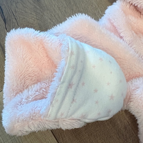 Magnetic Me Pink fuzzy teddy Bear Footie suit - Picture 5 of 6